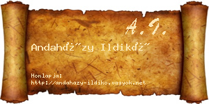 Andaházy Ildikó névjegykártya